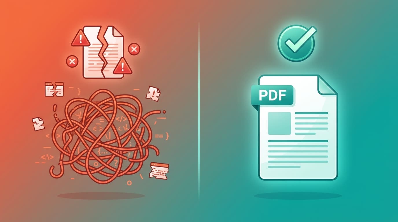 HTML to PDF conversion showing common problems